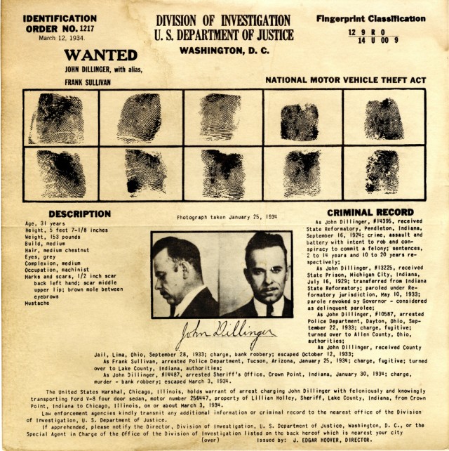 dillinger-wanted-empreinte-fichage-fichier